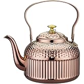 SANQIAHOME Stainless Steel Teapot with Infuser 1200ml Copper