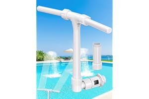 POOLHOUR 2025 Height Upgrade Pool Fountain for Above Ground/Inground Pools with Dual High-Pressure Spray, 360° Adjustable Cooling Jet & Relaxation - Waterfall Sprinkler Cooler