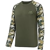 BASSDASH UPF 50 Fishing Tee for Men Camo Long Sleeve Shirt Quick Dry Sweatshirts