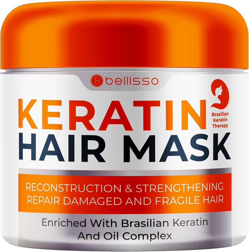 Keratin Hair Mask - Sulfate Free Hydrating Deep Conditioner Treatment for Dry, Damaged and Split Ends - Moisture for Frizzy a