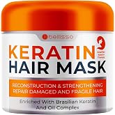 Keratin Hair Mask - Sulfate Free Hydrating Deep Conditioner Treatment for Dry, Damaged and Split Ends - Moisture for Frizzy and Curly Hair - For Women and Men - Moisturizer Care to Repair Damage