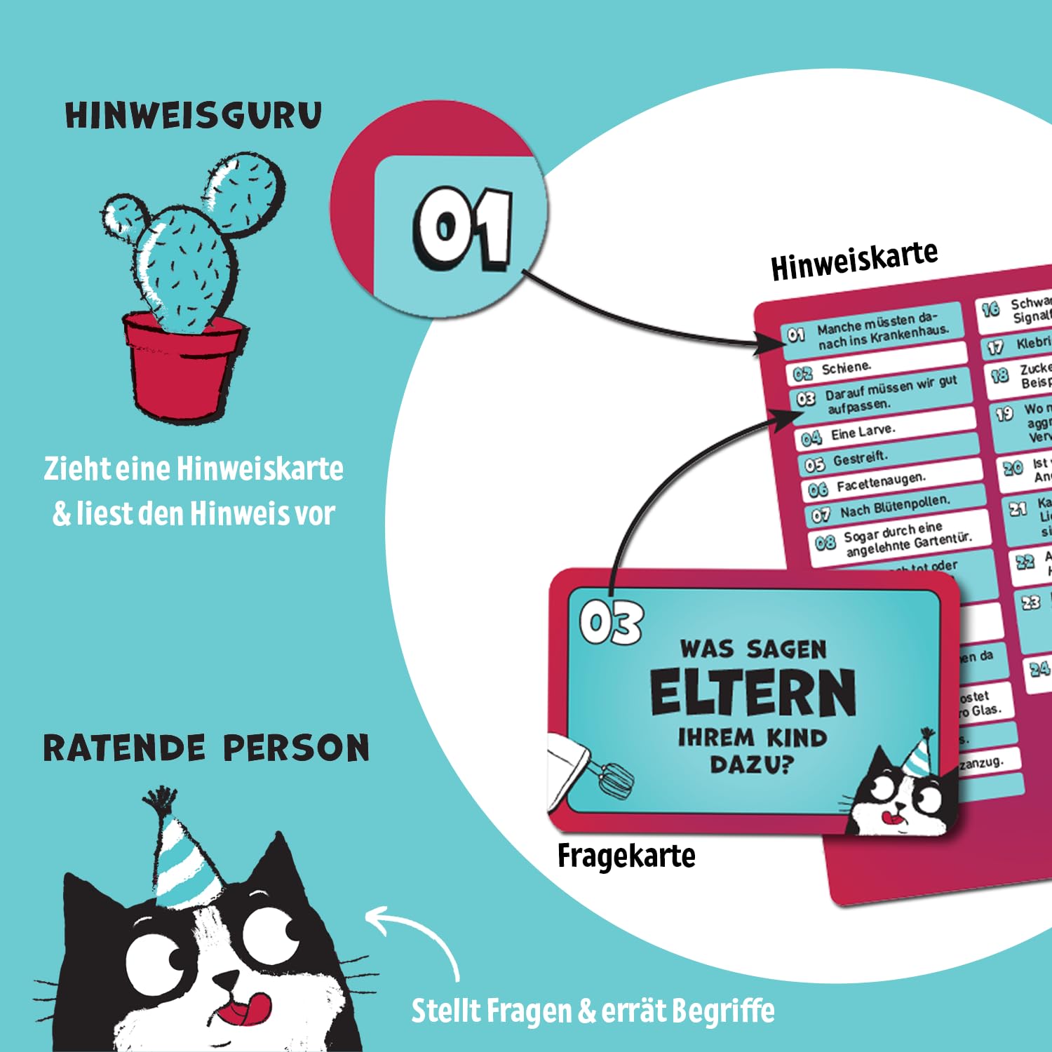 Moses. was passiert, wenn ich dran lecke? - Absurdes Party-Ratespiel mit verrückten & lustigen Fragen, kommunikatives Kartenspiel für 3-8 Spieler ab 14 Jahren 3