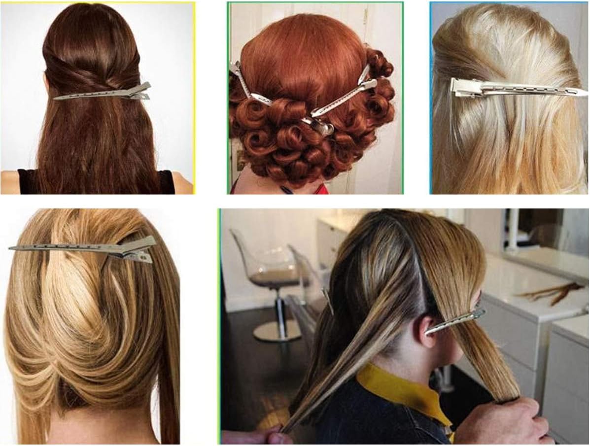 Duck Billed Hair Clips 24Pcs Hair Styling Clips Metal Hair Pins 3.5 Inch Professional Sectioning Clips for Barbershop Women Girls Bows DIY Accessories Hairpins Silver - Image 5