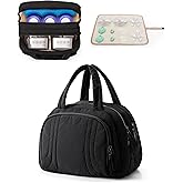Trahzia Wearable Breast Pump Bag Compatible with Momcozy and Eufy, Portable Pumping Bag with Cooler Compartment, Breast Pump Carrying Case with Drying Mat for Work, Travel and Family Use, Black