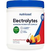 Nutricost Electrolyte Complex Powder (120 Servings, Fruit Punch) | Hydration Supplement Drink Mix with Vitamins and Minerals