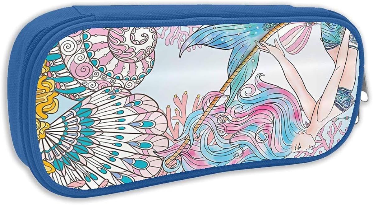 Amazon Co Jp Mei 海世界 金魚 美しい人魚 文房具 筆箱 ペンケース ペンポーチ ペンホルダー 化粧ポーチ 学生 社会人用 かわいい柄 ファスナー付き 三色 服 ファッション小物