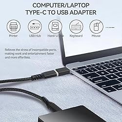 Welldiea USB C to USB Adapter 4 Pack, Type C Male