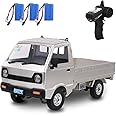 GoolRC WPL D12 RC Car, 1/10 Scale 2.4Ghz Remote Control Car, Simulation Drift Truck with Brushed Motor, LED Headlights, Middle Engine Rear Drive RTR Toys Car for Adults Kids Boys, Included 3 Batteries