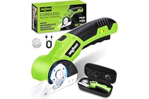 DIGOAKO Cardboard Cutter - Rechargeable Cordless Electric Scissors, 4V Duty Electric Box Cutter for Cardboard, Safety Lock & LED Light, Powerful Cutting for Carton Carpet Plastic Fabric Leather