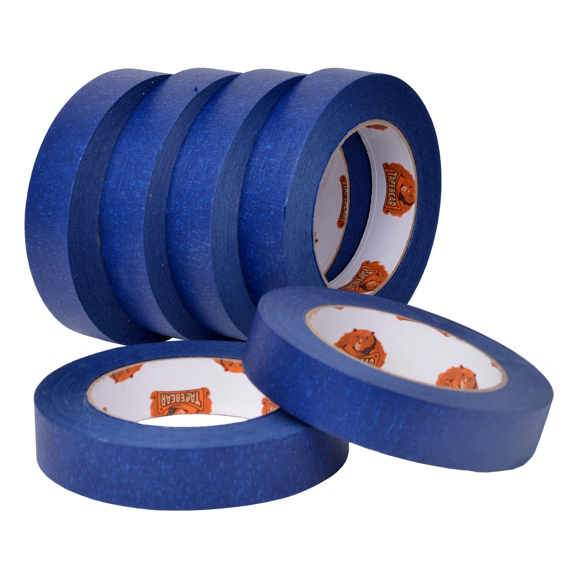 TAPEBEAR Blue Masking Tape, Painters Tape, Residue Free Blue Tape, Decorators Artist Tape with Sharp Lines for Painting, Anti-UV, 0.94 inch x 60 Yard (24mm x55m)