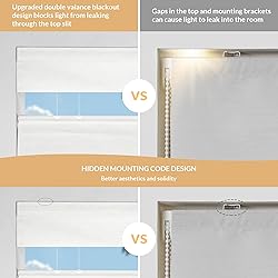 MoDanCeQ Blackout Light Filtering Cordless Top Down