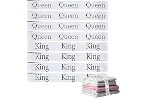 Bed Sheet Organizer Bands-Storage Size Labels and Sheet Keepers for Linen Closet-Elastic Labeled Bedding Straps for Organizin