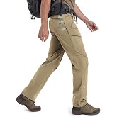 Moosehill Men's Hiking Pants: Lightweight Quick Dry | Breathable with 6 Mesh Vents, Water-Resistant, 4-Way Stretch, Secure Pockets, for Hikers, Travel Fishing Outdoor &amp; Camping