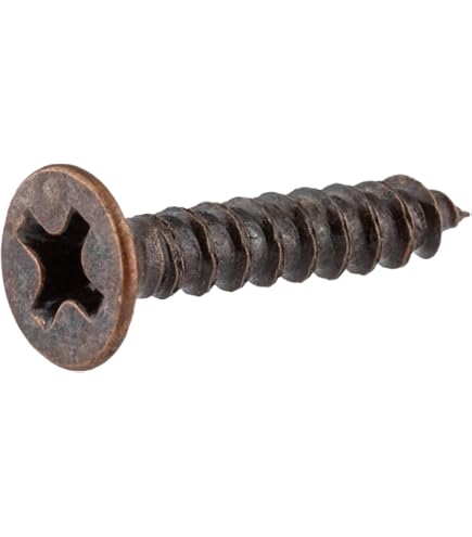 5 X 5/8 Solid Brass Wood Screws - Pack Of 25 Flat Head Countersunk Slot Drive Screws