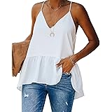 spaghetti strap peplum top