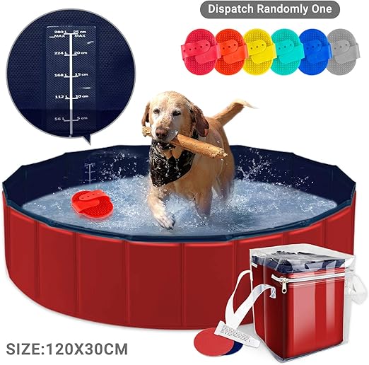 Ayitoo Piscine Pour Chien Grand Pliable Chien Piscine Baignoire Bassin Piscine Pour Animaux Baignade Bain Douche Pour Chien Chat Animaux 120 X 30 Cm Rouge Amazon Fr Animalerie