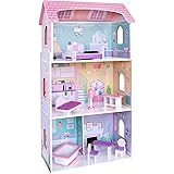 brittany casa de muñecas de madera con muebles