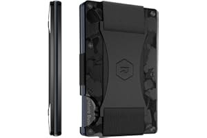 The Ridge Wallets for Men - Slim Minimalist, Front Pocket, RFID - Card Holder Wallets (Forged Carbon)