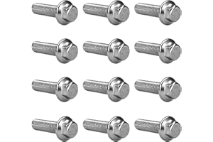 SWQS 12PCS ES75120 5.3 LS Exhaust Manifold Bolts, 10.9 Header Bolts Exhaust Manifold Hardware Kit Replacement for Chevy Silverado Suburban Gmc Buick LS Series Engines LSX LS2 LS3 LS6 LS7