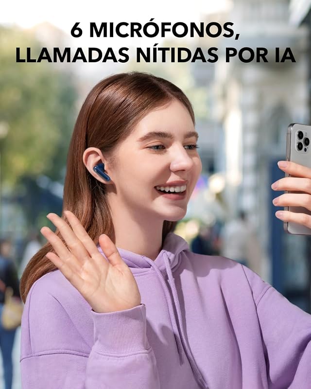 Fones de ouvido bluetooth sem fio anker soundcore p40i com cancelamento de ruído adaptativo ambiental, graves intensos, 60 horas, suporte para telefone, ipx5, carregamento sem fio, bluetooth 5.3