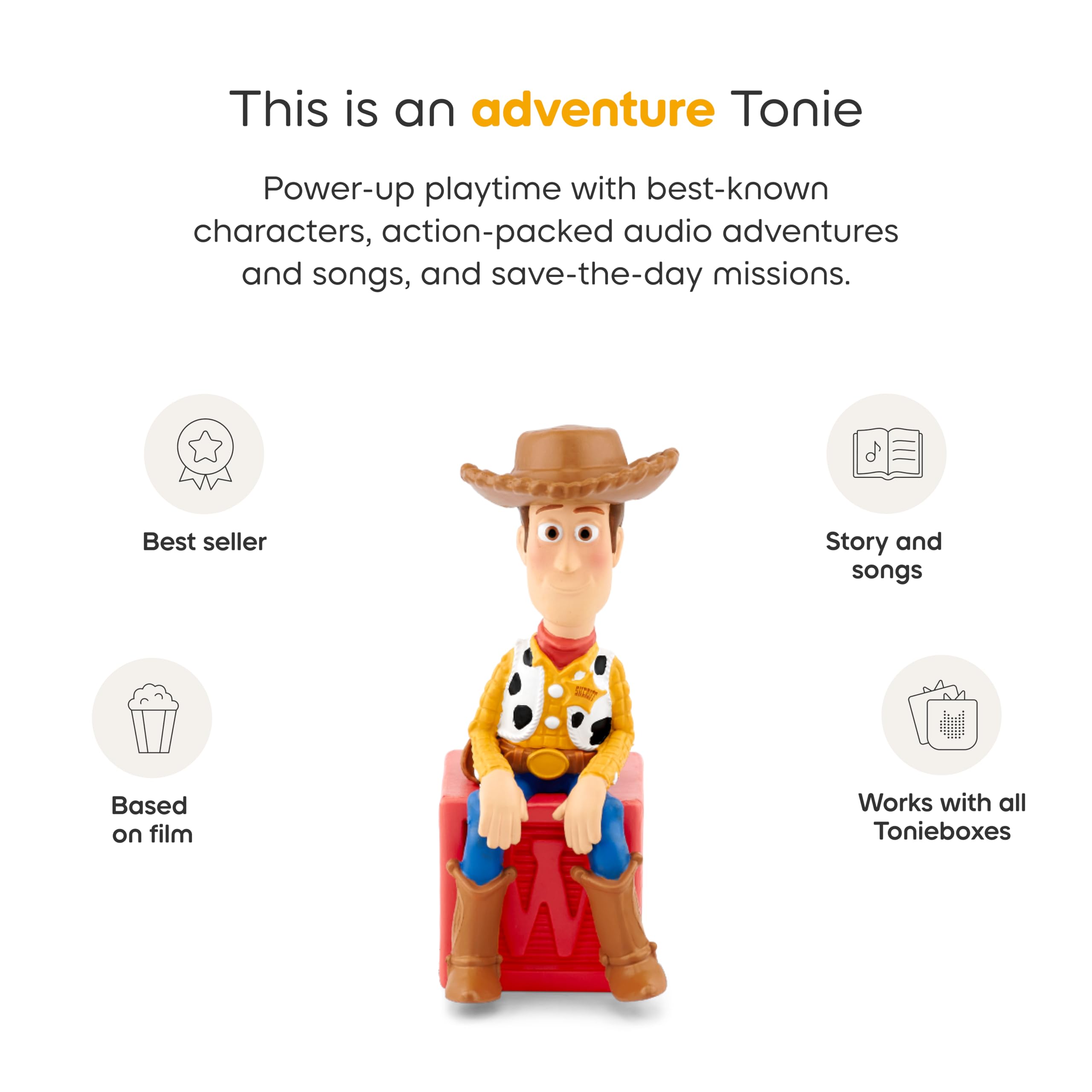 Tonies Woody Audio Toy Figurine from Disney and Pixar's Toy Story