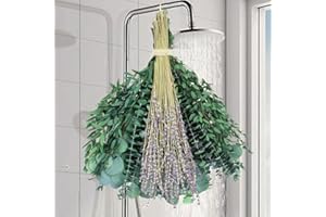 DTXMOH Shower Eucalyptus Hanging, 78pcs Preserved Fresh Eucalyptus Branches and Dried Lavender Bundle for Shower Plant, Bathroom SPA