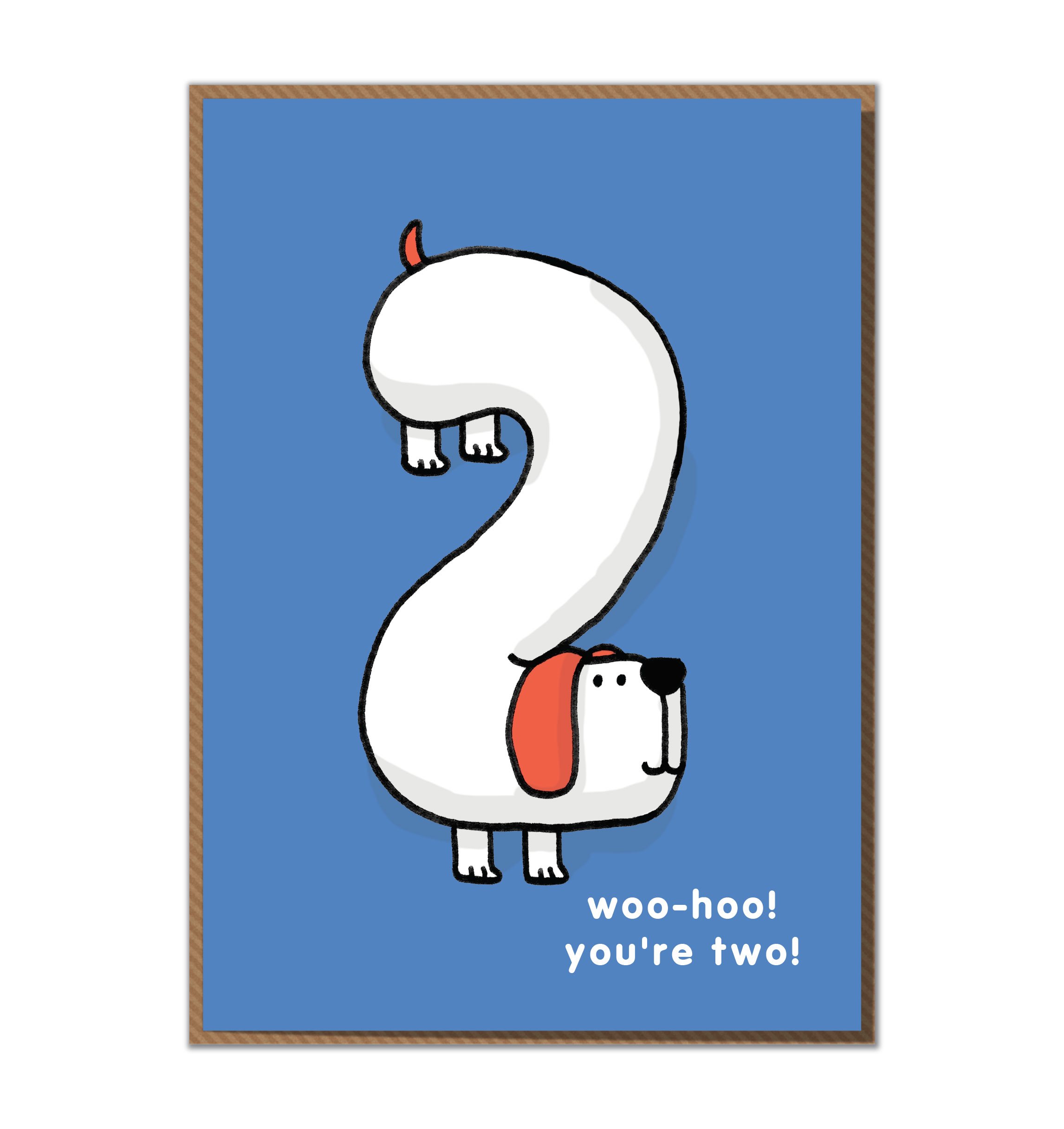 Mungo and Shoddy " Woo-hoo You're Two" Age 2 Children's Birthday Card
