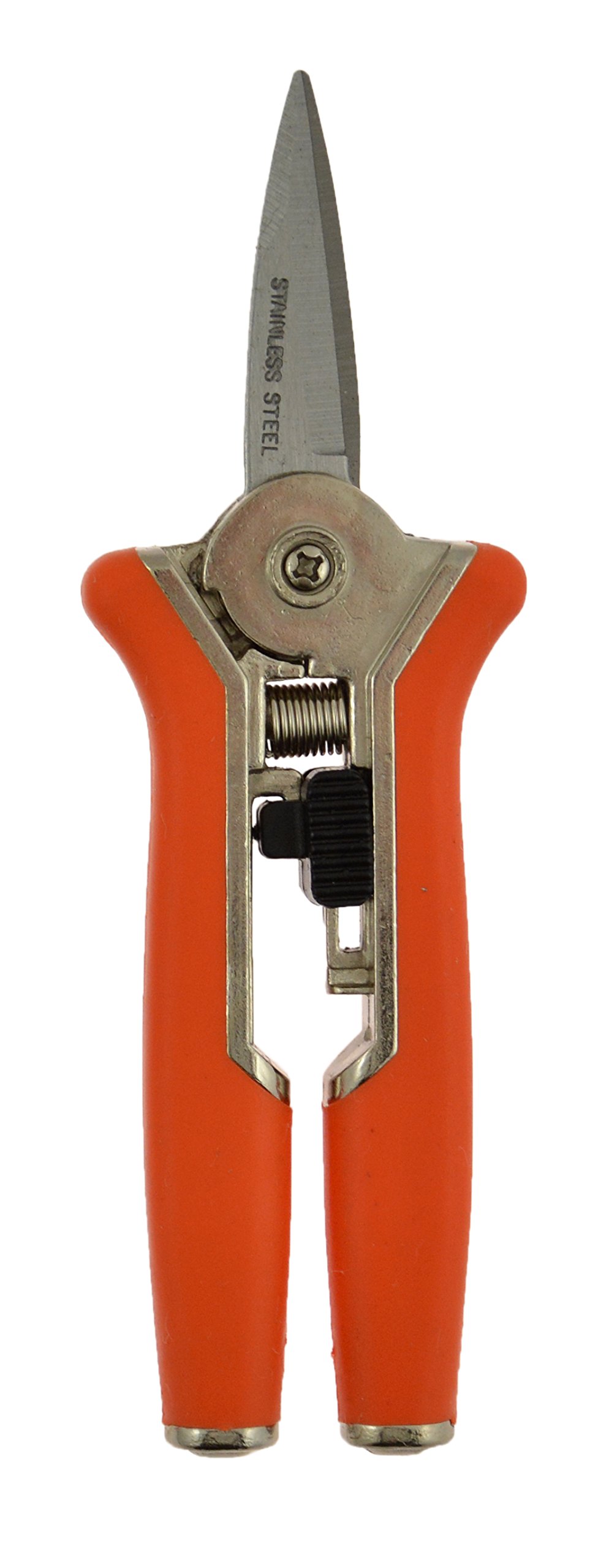 Green Jem Compact Straight Bypass Pruner, Orange, 15x4.5x1.5 cm