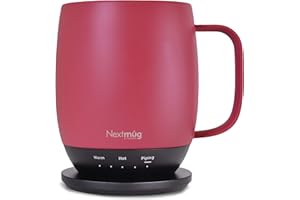NEXTMUG BY NEXTBOOM Nextmug - Temperature-Controlled, Self-Heating Coffee Mug (Dusty Rose - 14 oz.)