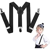 Larrel Kids Suspenders, Elastic Toddler Suspenders with Strong Metal Clips, Adjustable Y-Back for Girls and Boys