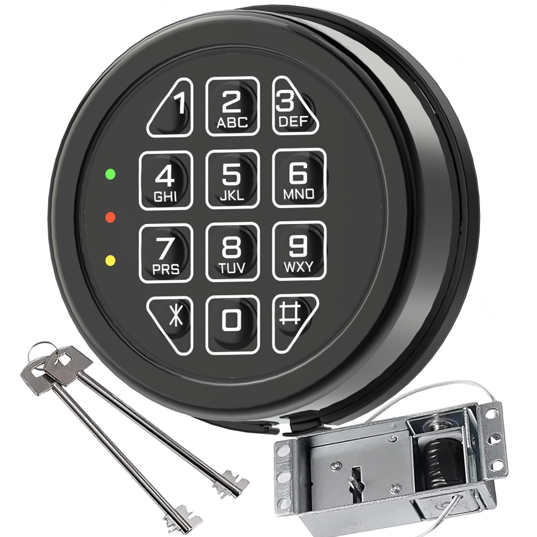 Photo 1 of High Security Electronic Safe Lock Replacement Keypad with Solenoid Lock & 2 Override Keys, Fit Safe Box and More