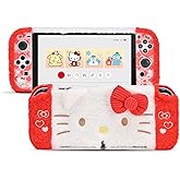 Kuitmor Plush Protective Case for Switch OLED,Kawaii Hard PC Slim Cover Case Compatible with Switch OLED Console and Joystick - HLK