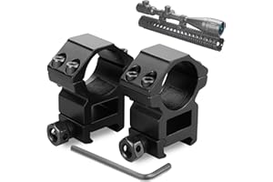 Modkin Scope Rings, Rifle Scope Mount High Profile Scope Mounts for Picatinny Rail (1 inch, 2 Pieces)