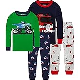 Dolphin&Fish Boys Pajamas 4Piece Toddler Kids Pjs Sets Cotton Toddler Clothes Sleepwears