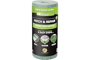 Growtrax Biodegradable Grass Seed Mat, Year Round Green - 50 Sq Ft Quick Fix Roll - Growing Solution for Lawns, Dog Patches and Shade - Just Roll Water & Grow -Not Fake or Artificial Grass