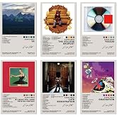 TUOCYERD Kanye West Poster Set of 6 Album Cover Posters Music Posters for Room Aesthetic Music Album Wall Art for Teens Room Decor 8x12inch Unframed