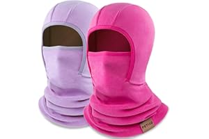 DYMEX Kids Balaclava Ski Mask Winter Face Mask for Boys Girls Windproof Neck Warmer Gaiter Fleece Hood Face Cover for Cold Weather