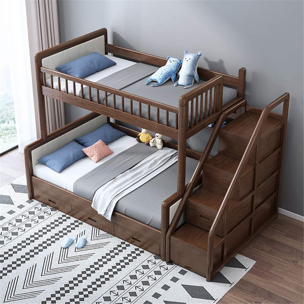 solid wood loft bed with storage