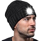 HIGHEVER LED Beanie Hat with Light: Christmas Stocking Stuffers for Men Adult Cool Gifts for Teen Boys Men Dad Winter Gifts