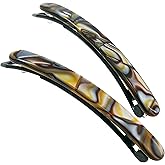 Camila Paris CP3373 French Hair Barrettes Clips for Women, Handmade, Girls Side Slide-in Barrette Clip, Hair Accessories for Women. Strong Hold No Slip Grip Fashion Durable Styling, Made in France