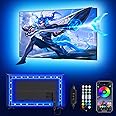Daymeet LED Lights for TV 40-65 inch TV Behind Lighting, 13.1ft TV Led Backlight TV Led Light Strip, USB Powered RGB Led TV Lights Behind with Remote, Music Sync Bluetooth APP Control for Bedroom