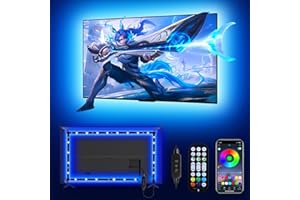 Daymeet LED Lights for TV 40-65 inch TV Behind Lighting, 13.1ft TV Led Backlight TV Led Light Strip, USB Powered RGB Led TV Lights Behind with Remote, Music Sync Bluetooth APP Control for Bedroom