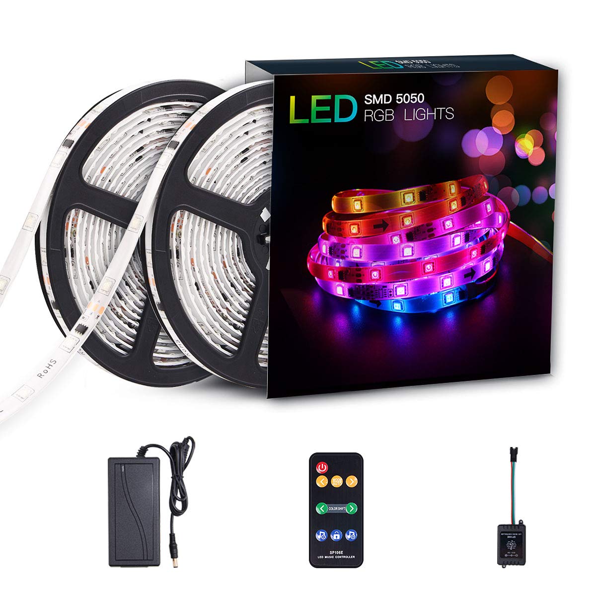 LED Strip Lights with Music SyncChase Effect, Dream Color Music lights 32.8ft, 755520627021 eBay