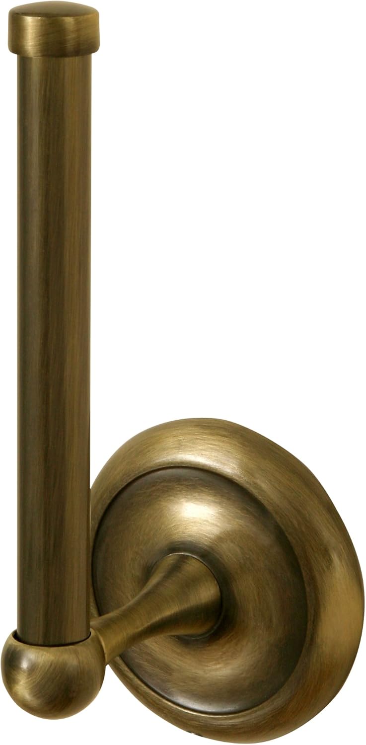 Bisk 00404 Deco Spare Toilet Roll Holder in Antique Brass, 7.5 x 8 x 17