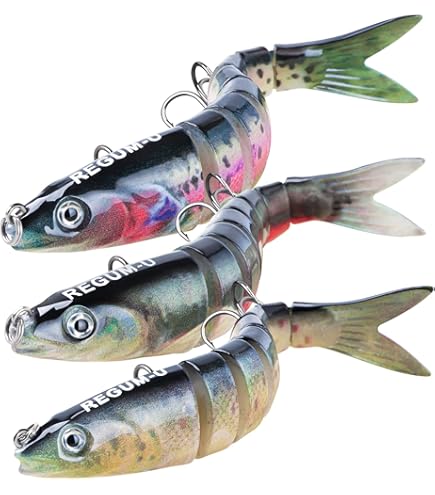 Robotic Fishing Lure, 5.1 in Bionic Fishing Lures That Swim by Itself, Multi Jointed Swimbait Electric Bait LED Light USB Rechargeable Robotic Lure (#1) : Sports & Outdoors