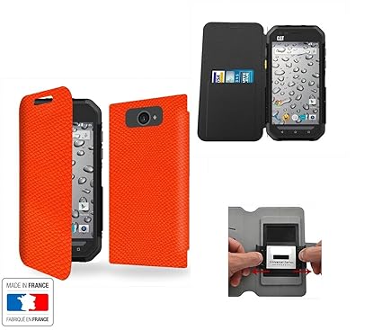 INNOVATIVE Orange Python Collection Serpent Caterpillar CAT S30 Schutzhülle mit internen Speicher Tür-Karte - Caterpillar CAT