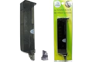 Arsuk Airsoft Speed Loader 6mm with Adapter – 90 Rounds - Black - Speed Reloader 6mm for BB Pellets – Fast Reloading Tool for Airsoft Gun Accessories, Magazines, Pistols, and Rifles