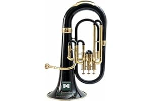 Indian Musical Instrument Euphonium 3 Valve Bb Pitch WITH Carry Case & Mouthpiece (BLACK GOLD)