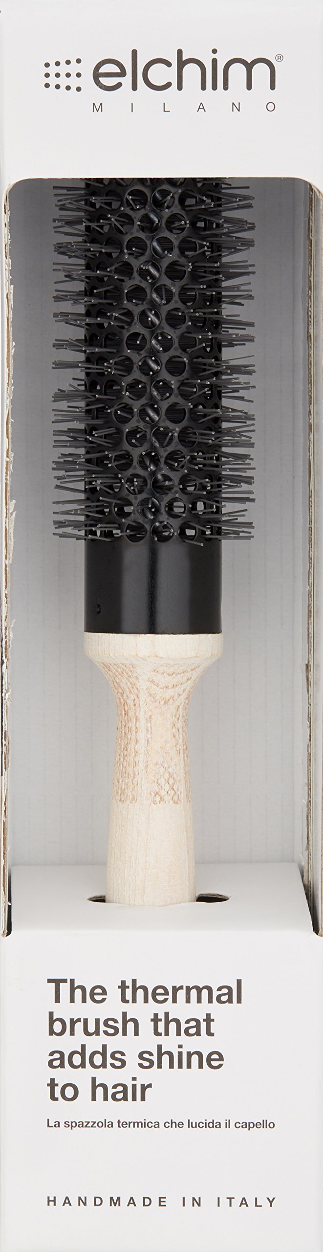 Elchim Round Hair Brush for Blow Drying, Wooden with Ceramic Barrel, 3 Versatile Sizes | Professional Thermal Styling and Blow Dryer Brush
