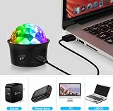 URAQT Disco Lights for Parties Mini USB Strobe Ball with Mirror Glitter Effect view 6